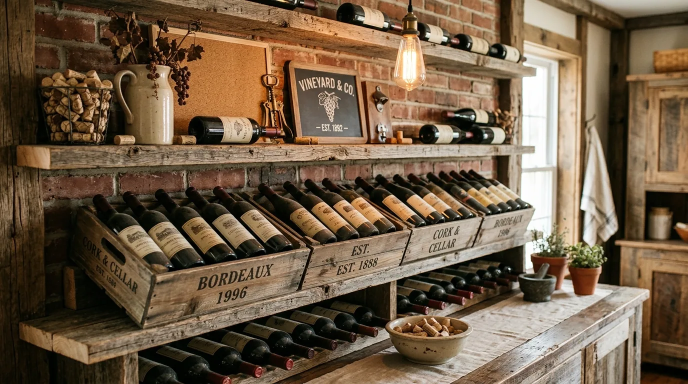Style a wine shelf like a curated display